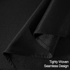 EMART Round Tablecloth Black (1 Pack) 120 inch Circular Polyester Table Cover for Wedding Decor, Birthday Party, Banquet and Formal Events