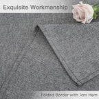 maxmill Rectangular Tablecloth Linen Texture Stain Proof Waterproof Wrinkle Free Spillproof Washable Fabric Table Cloth Farmhouse Tablecloths for Dining Room Party Holiday, 60 x 140 Inch, Dark Grey