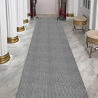 Ottomanson 2'7" x 15' Hallway Runner with Scraper Pile - Extra Durable Non-Slip Rug Mat for Indoor & Outdoor Use - Ideal for Kitchen, Entryway & Garage - High-Traffic Carpet, Gray