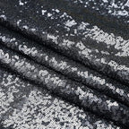 Sugargirl Halloween Black Sequin Backdrop Curtain 2 Panels 2FTx8FT Glitter Black Background Drapes Sparkle Photography Backdrop for Party Wedding Birthday Wall Decoration