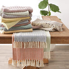 DII Woven Basic Tabletop Collection Chevron Table Runner, 15x72, Pale Mauve