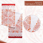 Maison d' Hermine Table Runner 100% Cotton Single Layer Table Runners 72 inches Long for Thanksgiving Christmas Decorations Home Kitchen Dining Party Wedding (Orient, 14.5" x 72")