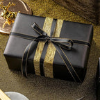 Garbendy Black Wrapping Paper - Solid Color Matte Gift Wrapping Paper Roll Perfect for Wedding, Birthday for Men, Christmas,Graduation Gifts, Father's Day Gifts - 17 Inch X 33 Feet