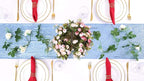 Glitter Sequin Table Runners 10 Pieces 12x108 Inchs Baby Blue Elegant Wedding Sparkly Table Runner Birthday Bachelorette Celebration Decorations Supplies