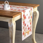 Maison d' Hermine Table Runner 100% Cotton Single Layer Table Runners 48 inches Long for Thanksgiving Christmas Decorations Home Kitchen Dining Party Wedding (Crystal Star, 14.5" x 48")