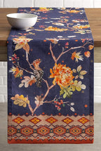 Maison d' Hermine Table Runner 100% Cotton Single Layer Table Runners 36 inches Long for Thanksgiving Christmas Decorations Home Kitchen Dining Party Wedding (Kelim - Infinity, 14.5" x 36")