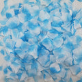 CODE FLORIST 2200 PCS Silk Rose Petals for Valentine's Day,Fake Rose Petals for Romantic Night,Wedding,Proposal Anniversary Flower Decorations(Light Blue with White)