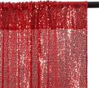 Poise3EHome 20FT x 10FT Sequin Photography Backdrop Curtain for Party Decoration, Red
