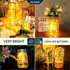 MUMUXI 20 Pack 3.3ft Fairy String Lights Battery Operated, Mini LEDs for Party Wedding Centerpiece Decorations, Crafts, Mason Jar Firefly Lights, Warm White