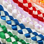 3/8" 6 Colors X 25 Yards Rainbow Satin Ribbon,150 Yards Assorted Colors Satin Ribbons for Flower Bouquet,Ribbons for Gift Wrapping Happy Birthday Party Decorations
