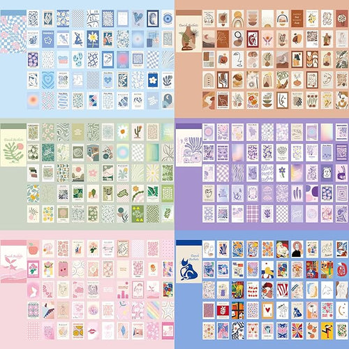 12 Sets 600 Sheets Washi Stickers for Journaling, Boho, Abstract, Vintage Scrapbook Sticker Set for Bullet Journal Art Diary Card Craft Gifts Planner Notebook