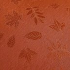 Smiry Fall Table Runner - 13x72 Inch Autumn Leaves Damask for Harvest Parties and Thanksgiving Dinner, Rust