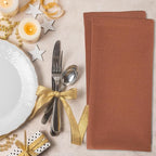 Urban Villa Fall Cloth Napkins Rust Color Dinner Napkins Set of 12 20''x20'' 100% Cotton Slub Absorbent Harvest Napkins Washable ReusableThanks Giving Dinner Napkins