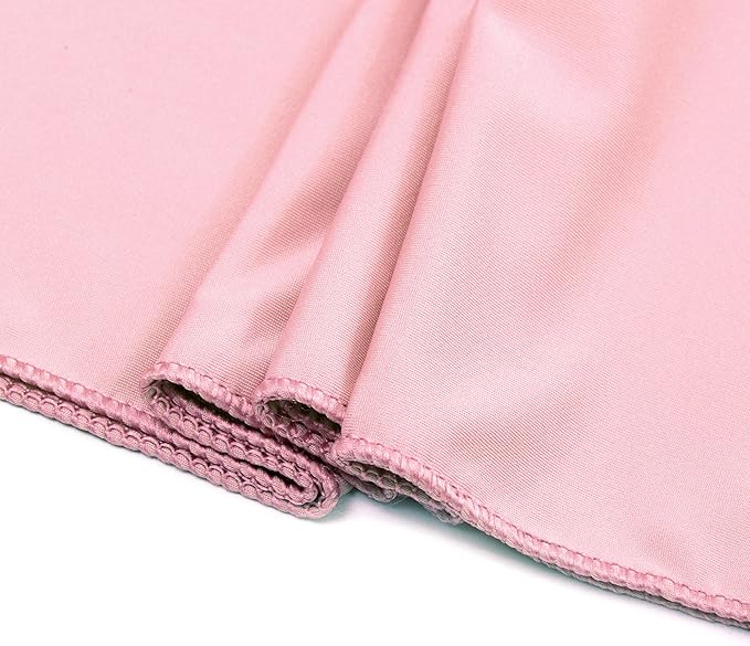 VDS Pack of 50 PCS | Dusty Rose | Spandex Chair Sashes Bows Without Buckle | Stretch Elastic Banquet Universal Folding Chair Band Tie with for Wedding Party Conference Celebration Event Decoration