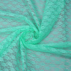 MDS Pack of 5 Wedding 12 x 108 inches Lace Table Runner for Wedding, Decorations for Birthday Parties, Banquets, Graduations, Engagements, and Runners fit Rectangle, Round Table- Mint