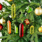 HDCRYSTALGIFTS 7PCS Crystal Prisms Suncatcher for Window Hanging, Rainbow Hanging Crystal Sun Catchers Indoor Window, Home Garden Christmas Decorations (Season Design)