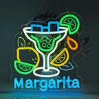 CNBEYOUNG Margarita Neon Sign, Neon Lights Hanging Wall Art Decoration for Restaurants Shop Cocktail Bar Kitchen Party Home Decor, USB - Driven, Super Bright & Adjustable,14.17x 12.6inches