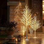 Hairui Lighted White Twig Branches Plug in with Dimmer and Timer 32IN 200 LED Fairy Lights, Lighted Willow Branches for Indoor Outdoor Home Room Christmas Decoration (Vase Excluded)