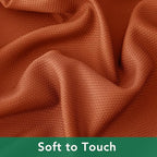 Biscaynebay 2 Pack Fall Tablecloth Textured Fabric 60x108 Inch Rectangular, Rust Thanksgiving Autumn Harvest Water Resistant Fabric Tablecloths for Kitchen, Dining, Wedding, Parties Machine Washable