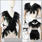 Holmgren 5-7inch Rooster Feathers Trim - 2 Yards Coffee Rooster Feather Fringe Trim for Feather Shawl Cape, Skirt, Earrings, Gloves and Weeding Party Decoration (Coffee)