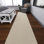 Ottomanson 3' x 20' Shaggy Runner Rug - Plush & Cozy Non-Slip Carpet for Bedroom, Living Room, Bathroom & Entryway - Durable & High-Traffic Friendly for Hallways & Dorms, Cream