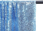 Poise3EHome 2ft x 8ft Baby Blue Sequin Backdrop Curtains 2 Panels Photography Backdrop for Party Decoration, Baby Blue