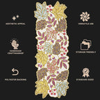 36" Hand Beaded Decorative Farmhouse Glitz Table Runner for Tabletop, Wedding, Thanksgiving, Easter Party Decorations - A Beautiful Complement to Your Dinner Table Décor (Multi) - CLEENTABLE