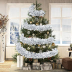 72 Feet Christmas Tinsel Garland Shiny Metallic Tinsel Twist Garland Streamers Ornaments Long Glitter Christmas Tree Hanging Decorations for Party Holiday Wedding Birthday Tree Wall Rail (Silver)