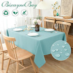 Biscaynebay Tablecloth for Rectangle Tables-52x70 Inch Aqua Blue Outdoor Picnic Table Cover-Rectangular Folding Table Cloths Water Resistant for Kitchen Camping Dining Room Patio Banquet Party