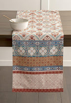 Maison d' Hermine Table Runner 100% Cotton Double Layer Table Runners 72 inches Long for Thanksgiving Christmas Decorations Home Kitchen Dining Party Wedding (Romane, 14.5" x 72")