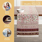 Maison d' Hermine Table Runner 100% Cotton Double Layer Table Runners 72 inches Long for Thanksgiving Christmas Decorations Home Kitchen Dining Party Wedding (Reveillon Au Jardin, 14.5" x 72")