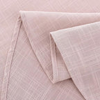 maxmill Lux Faux Linen Tablecloth with Slubby Yarn Textured Weaves Wrinkle Resistant Anti-Shrink Soft Table Cloth for Kitchen Dining Restaurant Tabletop for Event Holiday Dinner Round 70 Inch Blush