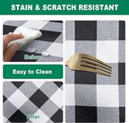 Biscaynebay Fabric Tablecloths 70x70 Square, Black/Grey Scottish Plaid Card Table Cloth Folding Table Cover Water Resistant for Dining, Kitchen, Wedding and Parties, etc Machine Washable