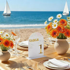 Arch Wedding Table Numbers 1-10 with Stands, 5" X 7" Double Sided Acrylic Wedding Sign Holders, Durable Non-Fading Table Number for Wedding Reception, Events, and Centerpieces