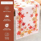 Maison d' Hermine Table Runner 100% Cotton Double Layer Table Runners 108 inches Long Decorative for Home Kitchen Dining Party Baby Shower Wedding Bridal Shower (Crystal Star, 14.50" x 108")