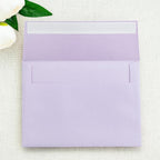 PONATIA 50 Pieces 5x7 Envelopes, Lilac A7 Envelopes Self Seal for Weddings, Invitation Cards, Photos, Postcards, Greeting Cards Mailing, Baby Shower, Graduation, Christmas Gift Cards