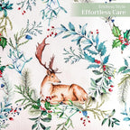 Maison d' Hermine Table Runner 100% Cotton Single Layer Table Runners 72 inches Long for Thanksgiving Christmas Decorations Home Kitchen Dining Party Wedding (Holly Time, 14.5" x 72")
