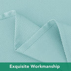 Biscaynebay Square Tablecloth 60x60 Inch-Auqa Blue Card Fabric Table Cover-Small Folding Table Cloths Linen Water Resistant for Kitchen Dining Picnic Patio Outdoor Party Restaurant Tables