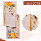 Maison d' Hermine Table Runner 100% Cotton Double Layer Table Runners 72 inches Long Decorative for Home Kitchen Dining Party Baby Shower Wedding Bridal Shower (Potiron, 14.50" x 72")