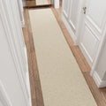 Ottomanson 3' x 20' Shaggy Runner Rug - Plush & Cozy Non-Slip Carpet for Bedroom, Living Room, Bathroom & Entryway - Durable & High-Traffic Friendly for Hallways & Dorms, Cream