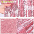 Backdrop Drapes Curtains Panels with Rod Pockets Blush Pink Sequin Party Backdrop 3 Pcs 2x8FT
