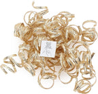 6" Metallic Champagne Christmas Curly Ribbon Bows for Gift Wrapping Self Adhesive Gift Bows for Holiday Decor, Baskets, Birthday, Wedding, Presents, Party Favors Decorations 6-Count