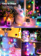 Smart Fairy Lights Plug in, 2 Pack 33FT 100LEDs USB Bluetooth Twinkle Lights with Timer and Remote, App Control Starry String Lights 8 Modes for Wedding Party Indoor Christmas Decoration, Multicolor