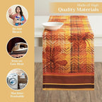 Maison d' Hermine Table Runner 100% Cotton Double Layer Table Runners 72 inches Long for Thanksgiving Christmas Decorations Home Kitchen Dining Party Wedding (Thanksgiving Tartan, 14.5" x 72")