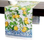 Maison d' Hermine Table Runner 100% Cotton Single Layer Table Runners 72 inches Long Decorative for Home Kitchen Dining Party Baby Shower Wedding Bridal Shower Spring Summer (Cedrat, 14.50" x 72")