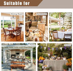 Fitable 2 Pack Faux Linen Fall Tablecloths, Wrinkle Proof Fabric Table Cloth Rectangle, Burlap Textured Table Covers for Thanksgiving Holiday Autumn Dinner Party Farmhouse (Rust, 60 x 84 Inch)