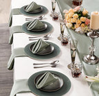 36 Pack Square Satin Dinner Napkins, 16x16 Inches Silky Soft Smooth Table Cloth Napkins for Restaurant Weddings Banquet Party Decoration, Dark Grey