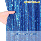 Glitter Backdrop Curtains Royal Blue Sequin Background 3 Packs 2FT x 8FT Sequin Fabric Baby Shower Birthday Party Decorations