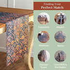 Maison d' Hermine Table Runner 100% Cotton Single Layer Table Runners 108 inches Long for Thanksgiving Christmas Decorations Home Kitchen Dining Party Wedding (Imperfection, 14.5" x 108")