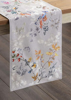 Maison d' Hermine Table Runner 100% Cotton Double Layer Table Runners 72 inches Long for Thanksgiving Christmas Decorations Home Kitchen Dining Party Wedding (Equinoxe - Grey, 14.5" x 72")